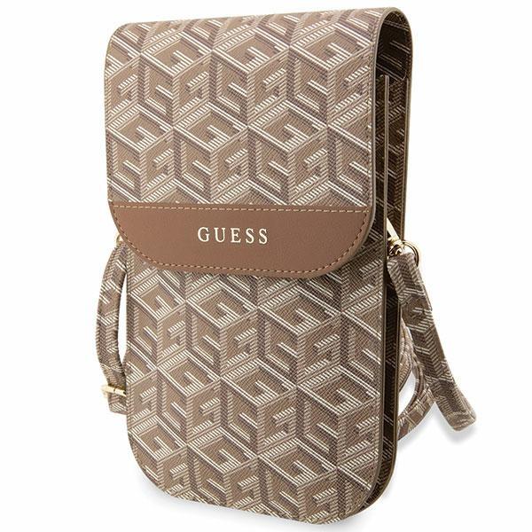 Bolsa Guess GCube Stripe - castanho