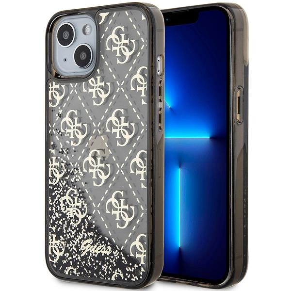 Capa Guess Liquid Glitter 4G Translúcida para iPhone 14 - preta