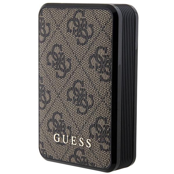 Powerbank Guess 4G Couro Metal Logo 18W 10000mAh - castanho