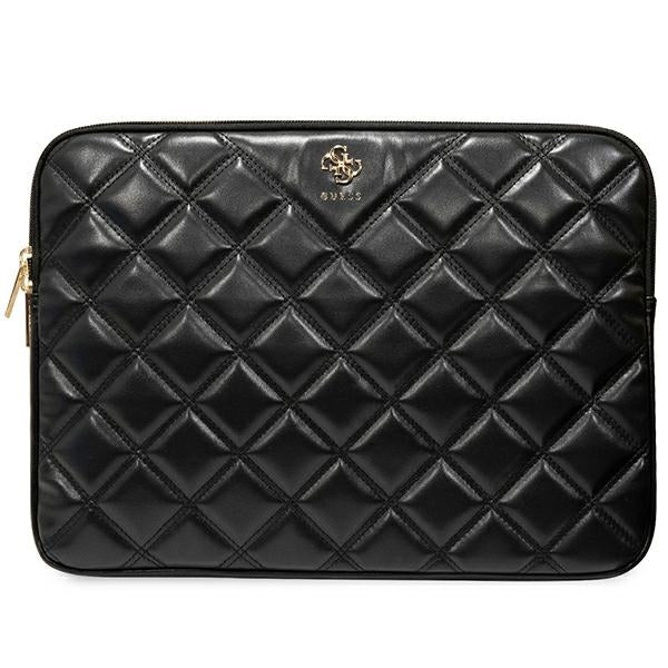 Capa Guess Quilted 4G para laptop de 16" - preta