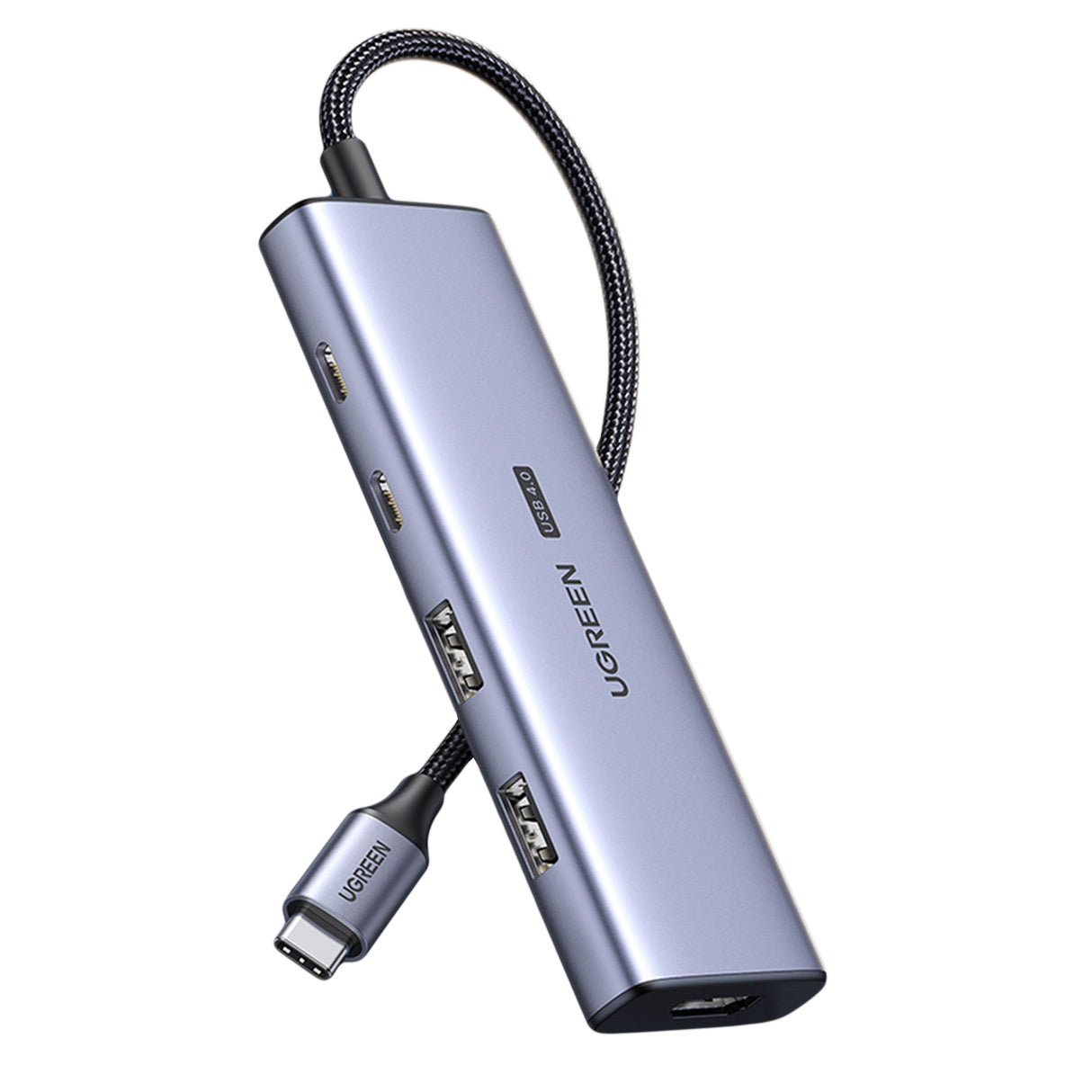 HUB USB C - HDMI / 2x USB C / 2x USB A Ugreen CM500 - cinza