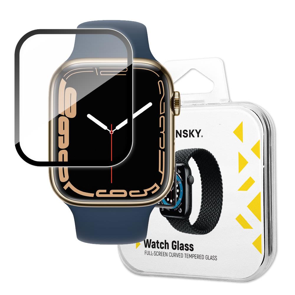 Vidro híbrido Wozinsky Watch Glass para Apple Watch 7/8/9 45 mm preto