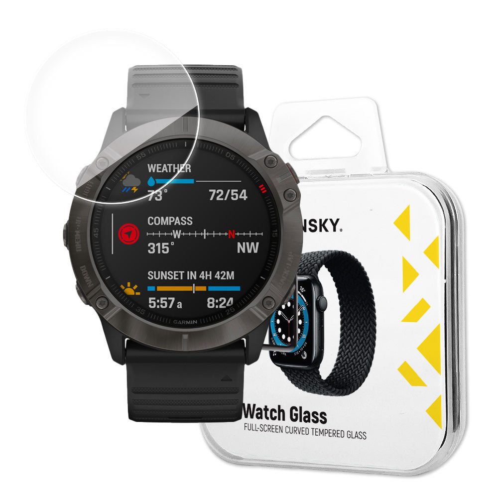 Vidro híbrido Wozinsky Watch Glass para Garmin Fenix 6X transparente