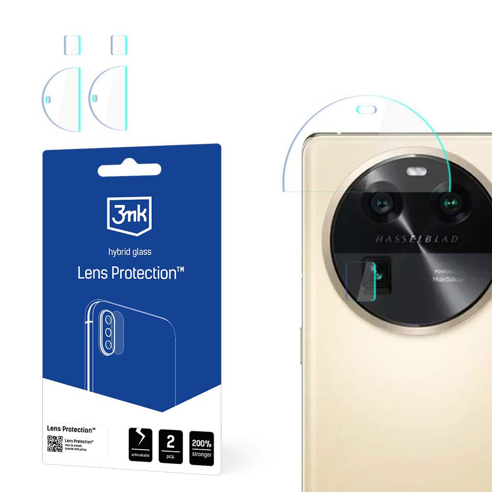 Vidro híbrido 3mk Lens Protection™ para a câmera do Oppo Find X6