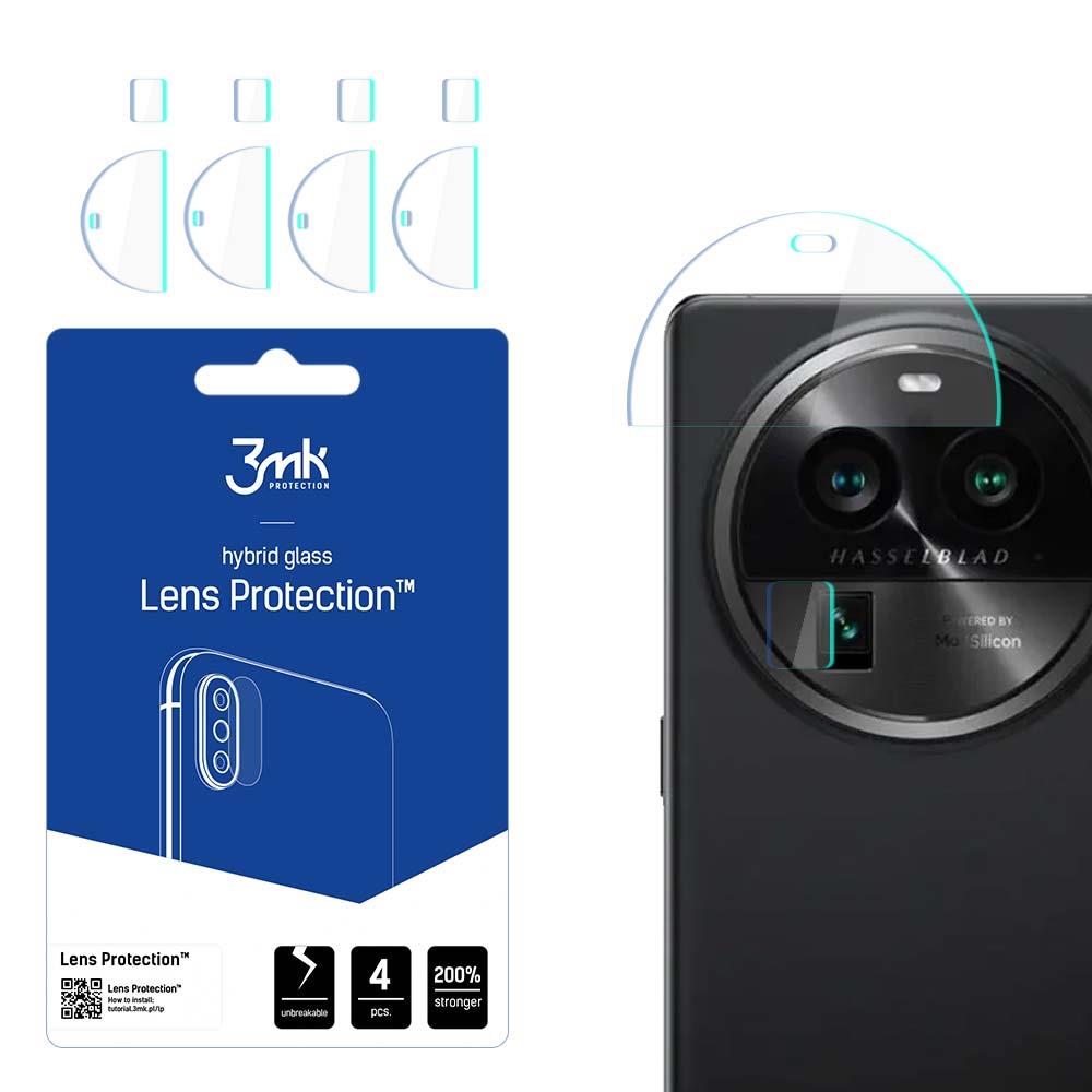Proteção híbrida 3mk Lens Protection™ para lente de câmera do Oppo Find X6 Pro