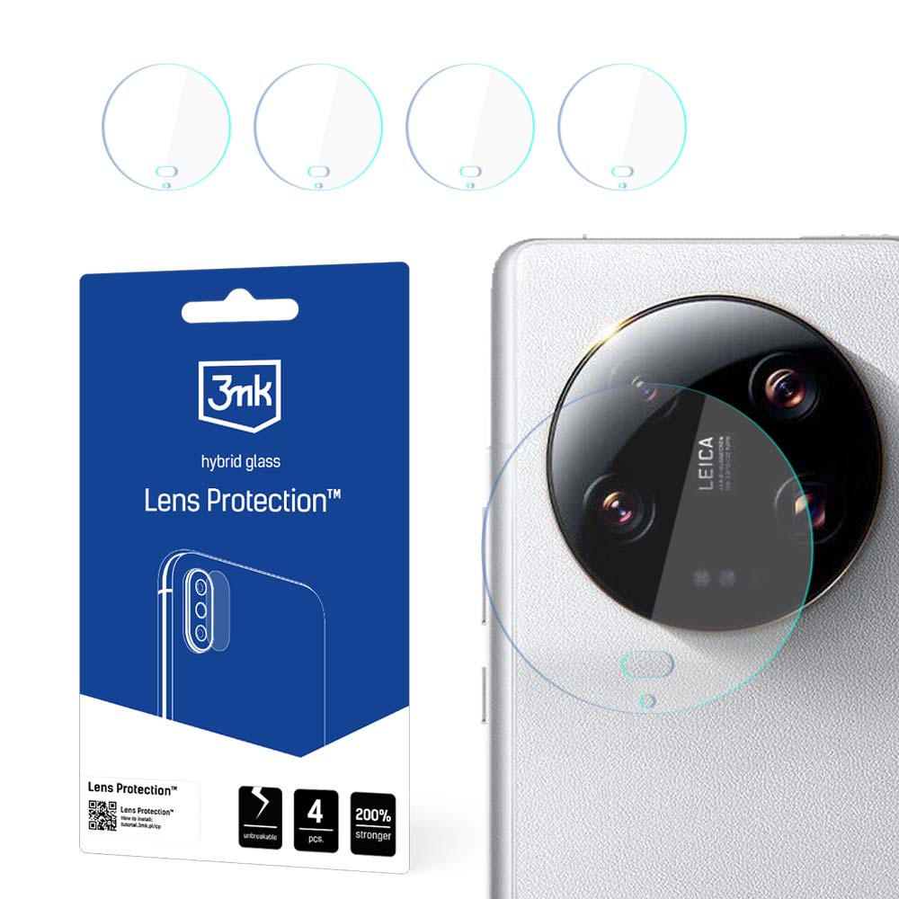 Vidro híbrido 3mk Lens Protection™ para câmera do Xiaomi 14 Ultra