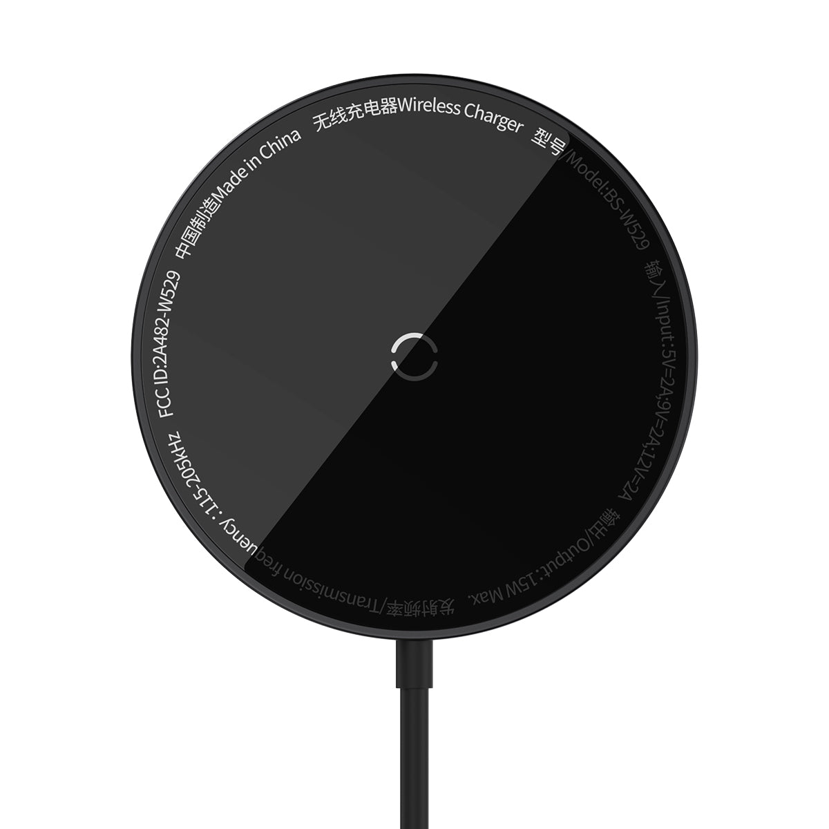 Baseus Simple Mini3 Carregador Indutivo MagSafe 15W Preto