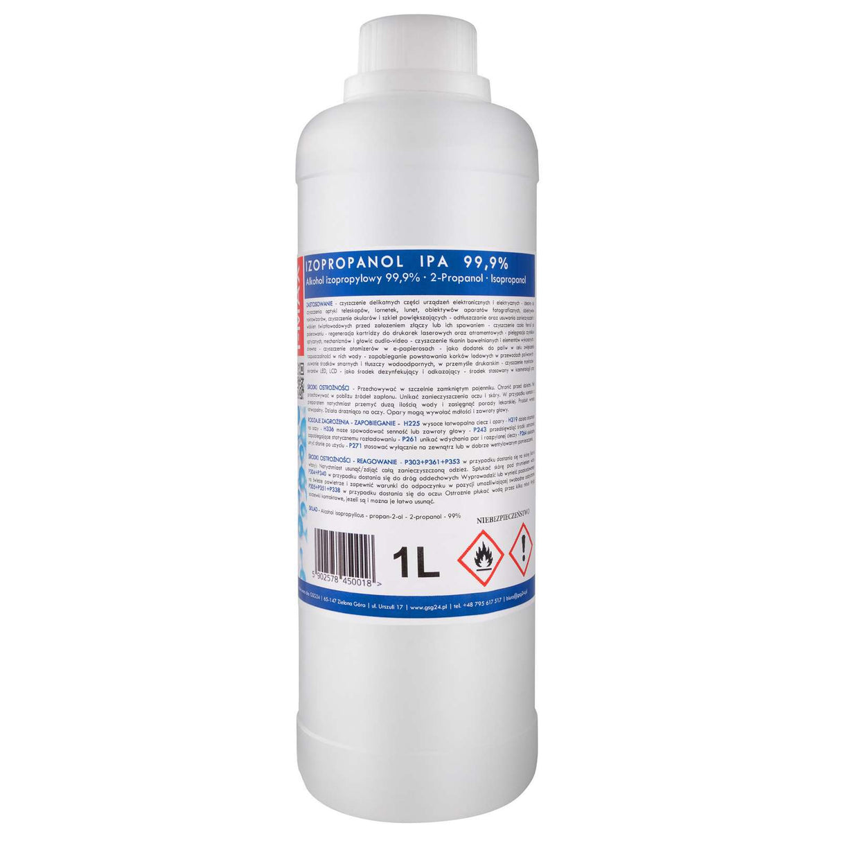 Álcool isopropílico Isopropanol IPA I-MAX 99,9% 1L