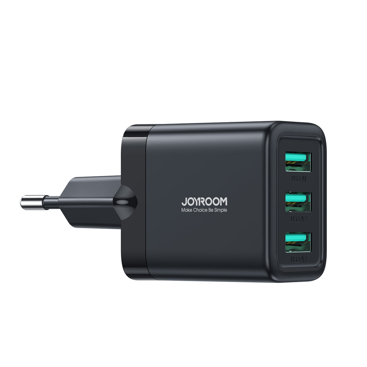 Carregador de rede Joyroom JR-TCN02 3xUSB-A 17W 3.4A - preto
