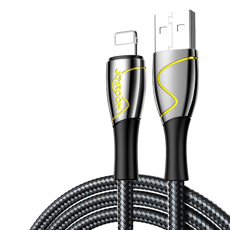 Série Sereia Joyroom cabo USB - Lightning 2,4A 2m preto (S-2030K6)