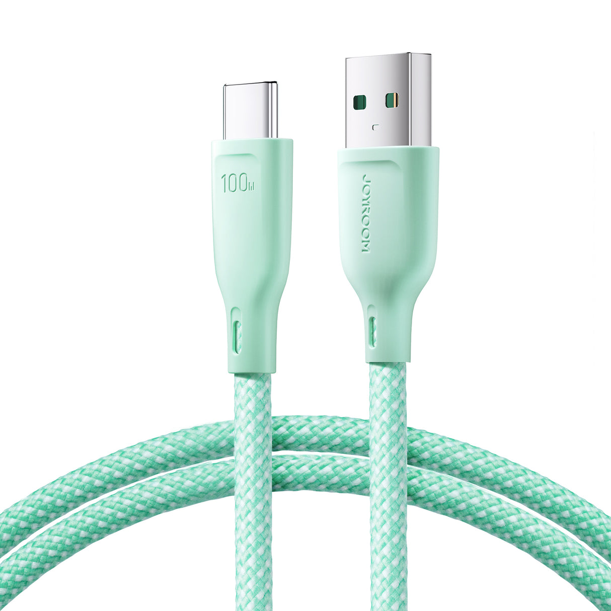 Cabo Joyroom Série Multi-Color SA34-AC6 USB-A / USB-C 100W transferência rápida 1m - verde