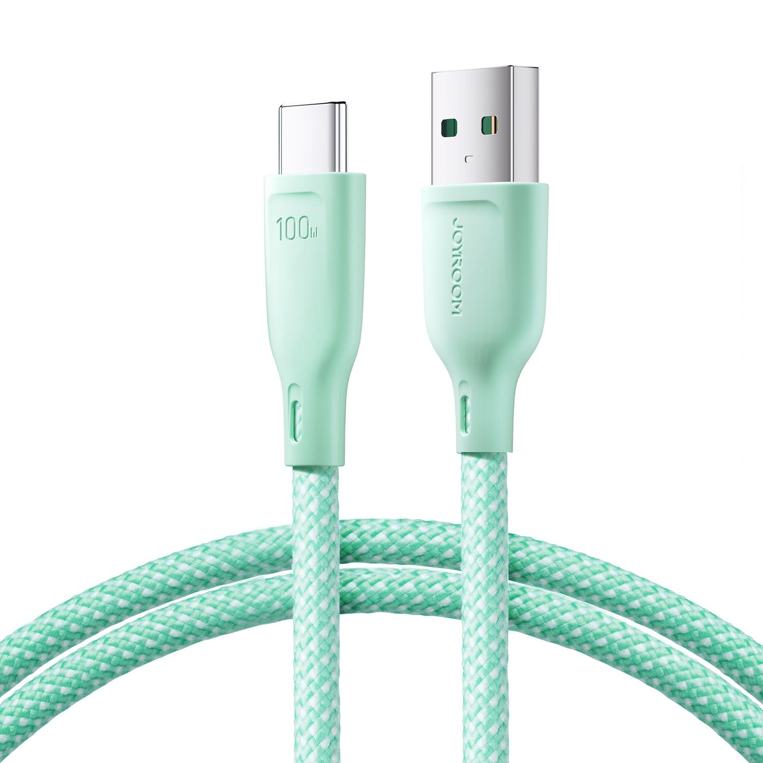 Cabo Joyroom Série Multi-Color SA34-AC6 USB-A / USB-C 100W transferência rápida 1m - verde