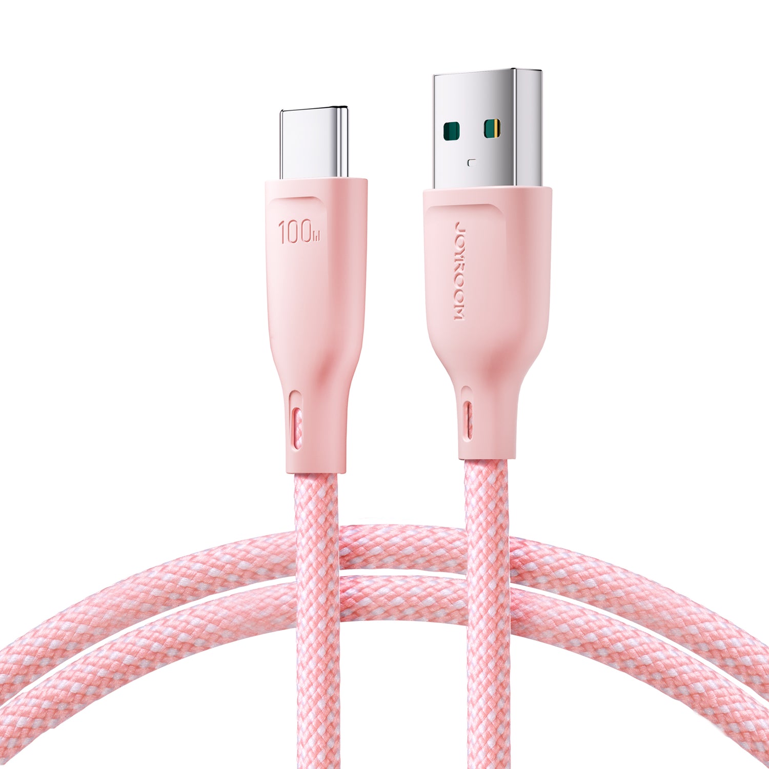 Cabo Joyroom Série Multi-Cor SA34-AC6 USB-A / USB-C 100W transferência rápida 1m - rosa