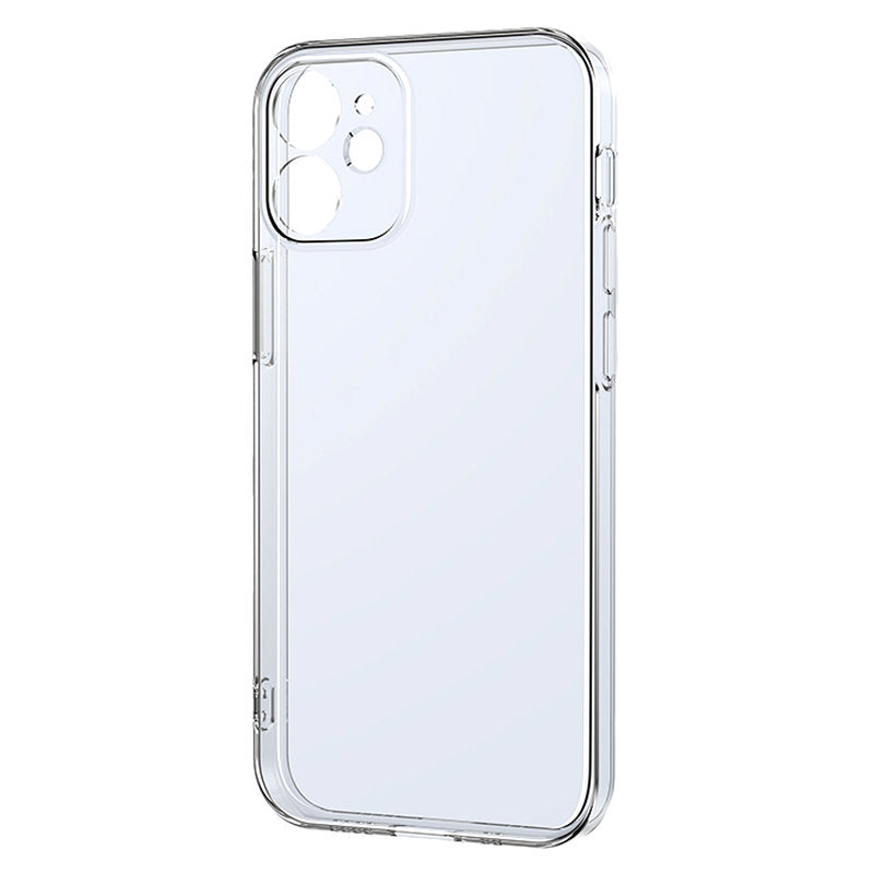 Joyroom Nova Série de Beleza, capa ultra fina e transparente com moldura metálica para iPhone 12 mini verde claro (JR-BP741)