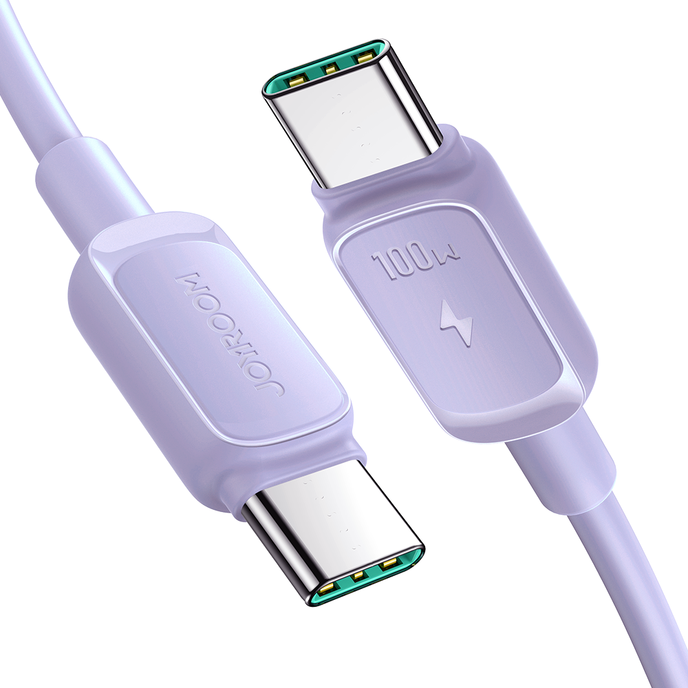 Cabo Joyroom S-CC100A14 USB-C para USB-C 100W 480Mb/s 1,2m - roxo
