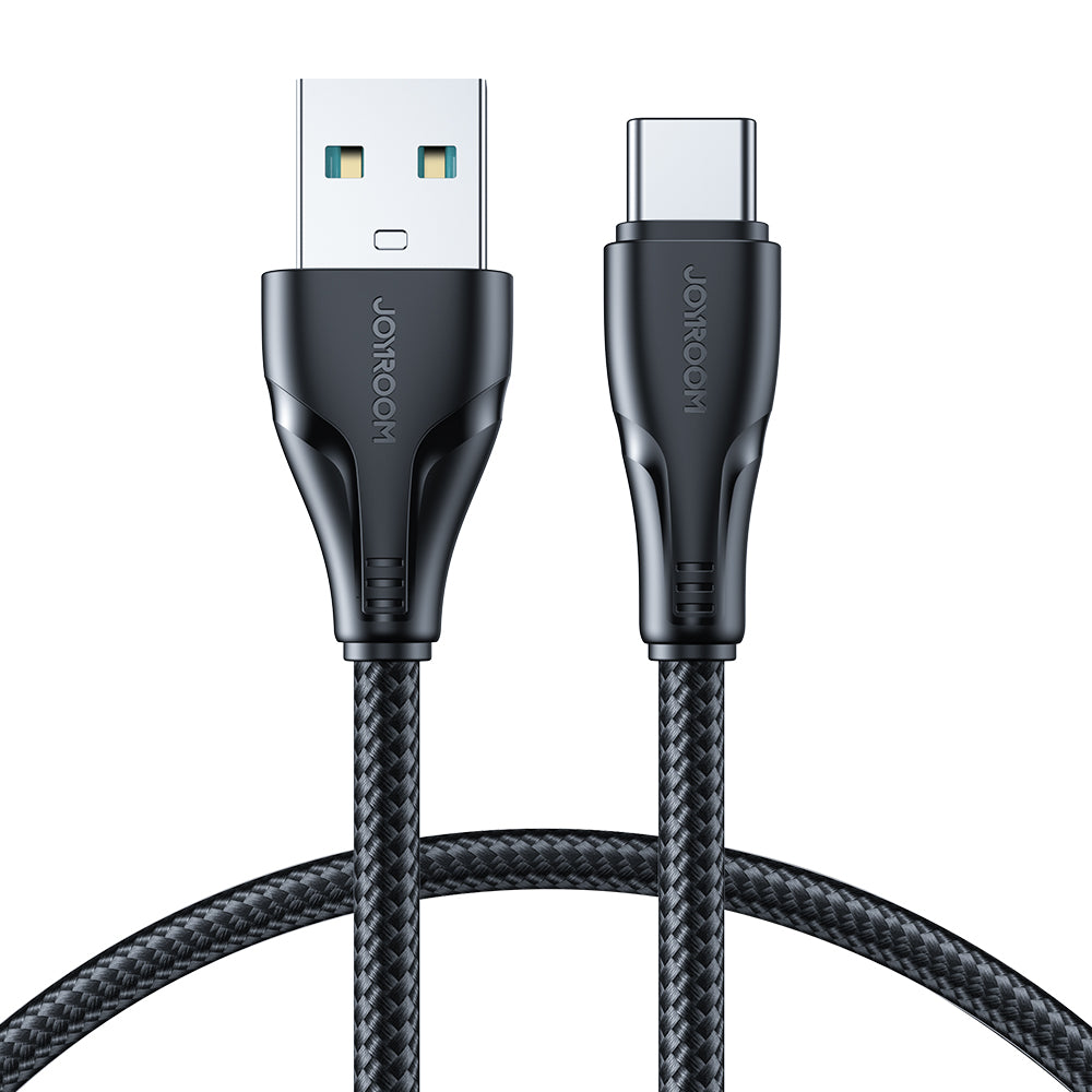 Cabo USB Joyroom - USB C 3A Surpass Series para carregamento rápido e transferência de dados 1,2 m preto (S-UC027A11)