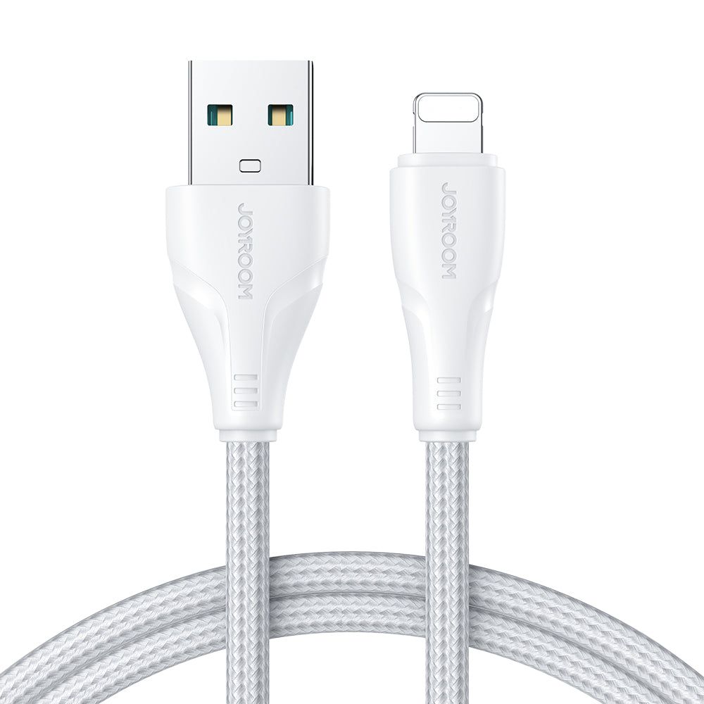 Cabo USB - Lightning 2.4A da Joyroom, série Surpass, 2 metros, branco (S-UL012A11)