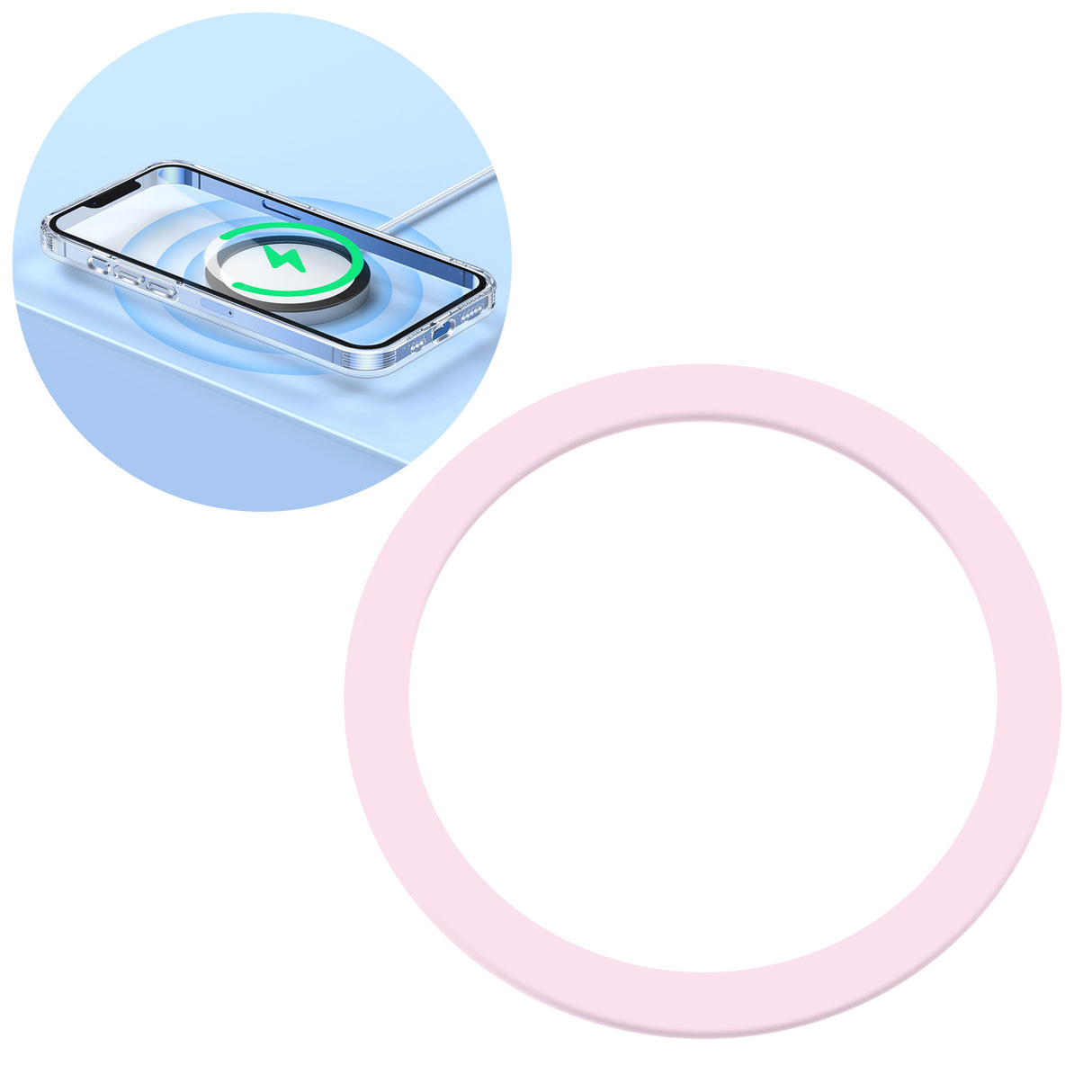 Anel metálico magnético Joyroom para smartphone rosa (JR-Mag-M3)