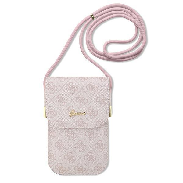Bolsa Guess 4G Metal Script Logo - rosa