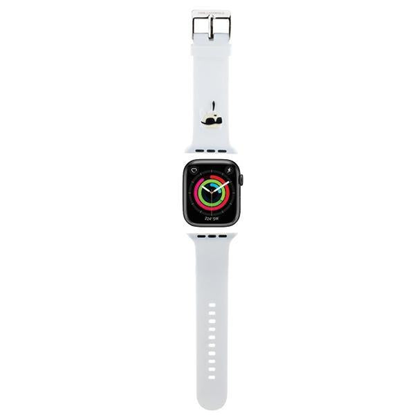 Pulseira Karl Lagerfeld 3D Rubber Karl Head para Apple Watch 42/44/45/49mm - branca
