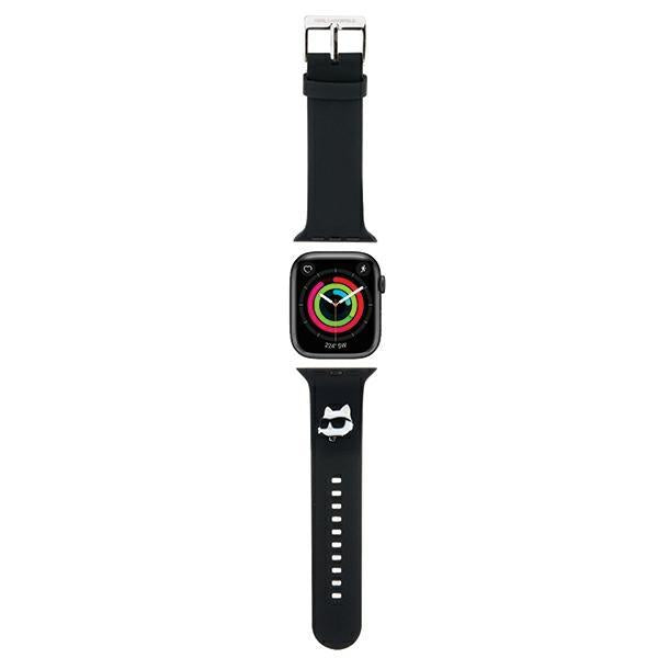 Pulseira Karl Lagerfeld 3D Rubber Choupette Head para Apple Watch 42/44/45/49mm - preta