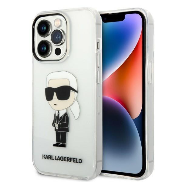 Capa Karl Lagerfeld Ikonik Karl para iPhone 14 Pro - transparente