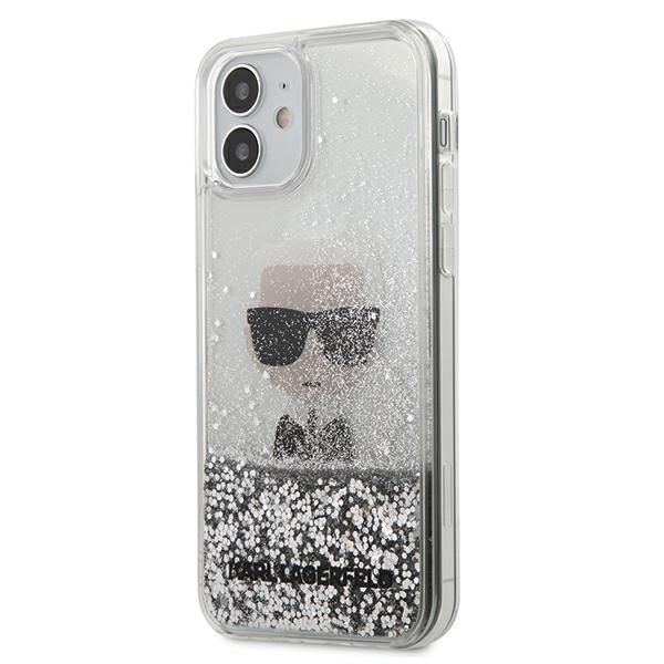 Estojo Karl Lagerfeld Karl Logo Glitter para iPhone 12 Pro Max - preto