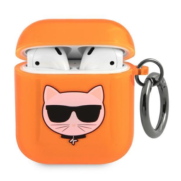 Estojo Karl Lagerfeld Choupette para AirPods 1/2 - laranja