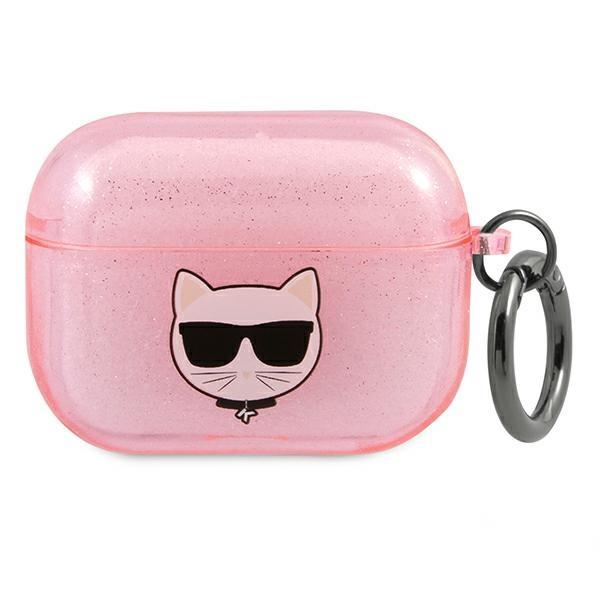 Estojo Karl Lagerfeld Glitter Choupette para AirPods 3 - rosa