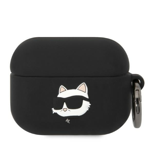 Etui Karl Lagerfeld Silicone Choupette Head 3D para AirPods Pro - preto