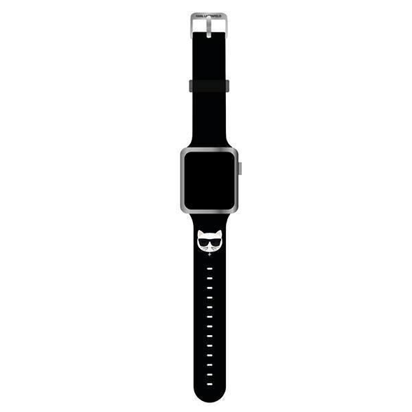 Pulseira Karl Lagerfeld Silicone Choupette Heads para Apple Watch 42/44/45mm - preta