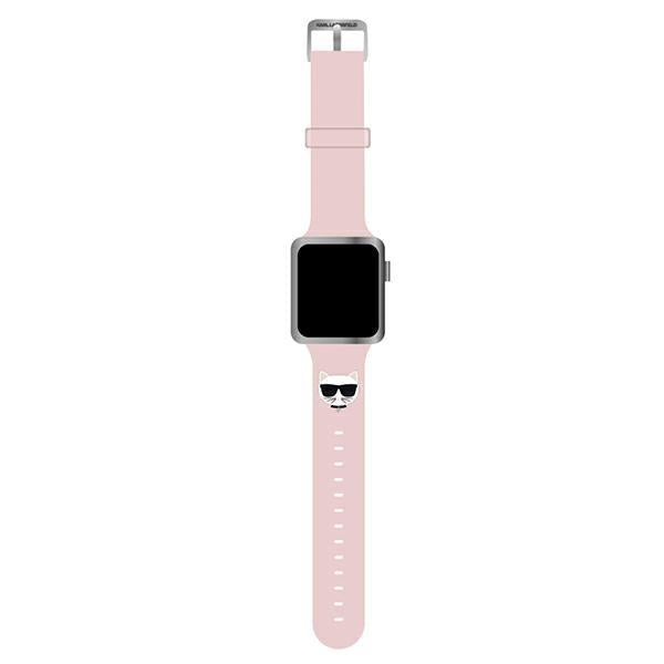 Pulseira Karl Lagerfeld Silicone Choupette Heads para Apple Watch 42/44/45mm - rosa