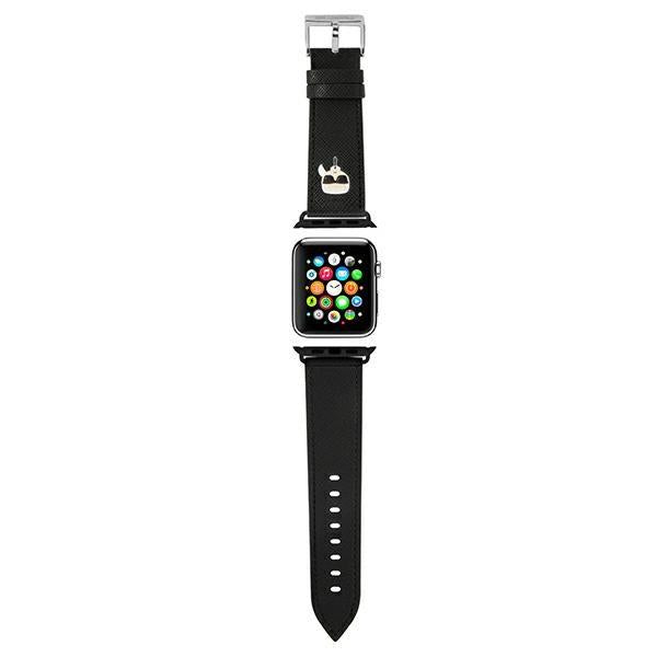 Pulseira Karl Lagerfeld Saffiano Karl Head para Apple Watch 38/40/41mm - preta