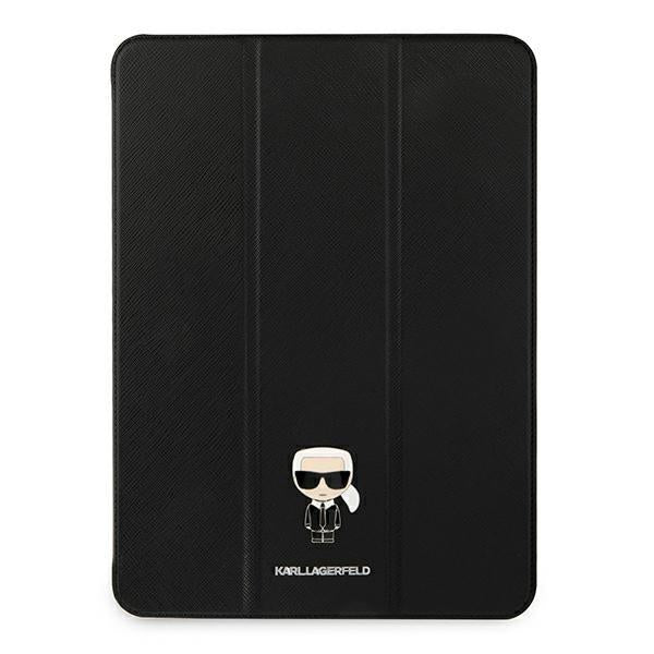 Capa Karl Lagerfeld Saffiano Ikonic Karl para iPad 11" Pro 2021 - preta