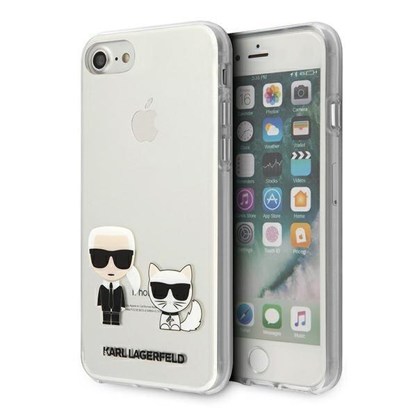 Capa Karl Lagerfeld Karl&Choupette para iPhone 7 / 8 / SE 2020 / SE 2022 - transparente