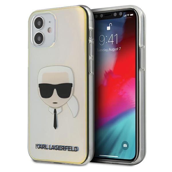 Estojo Karl Lagerfeld Karl Logo Glitter para iPhone 12 mini - preto