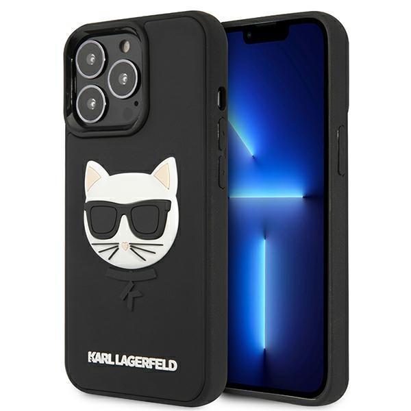 Etui Karl Lagerfeld 3D Rubber Choupette para iPhone 13 Pro / iPhone 13 - preto