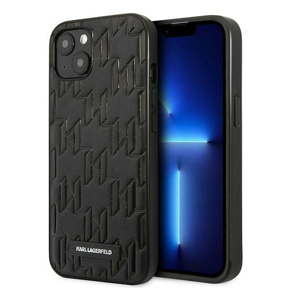 Capa Karl Lagerfeld Monogram Plaque para iPhone 13 - preta