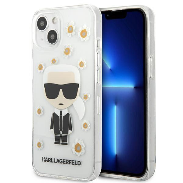 Capa Karl Lagerfeld Flower Ikonik Karl para iPhone 13 mini - transparente
