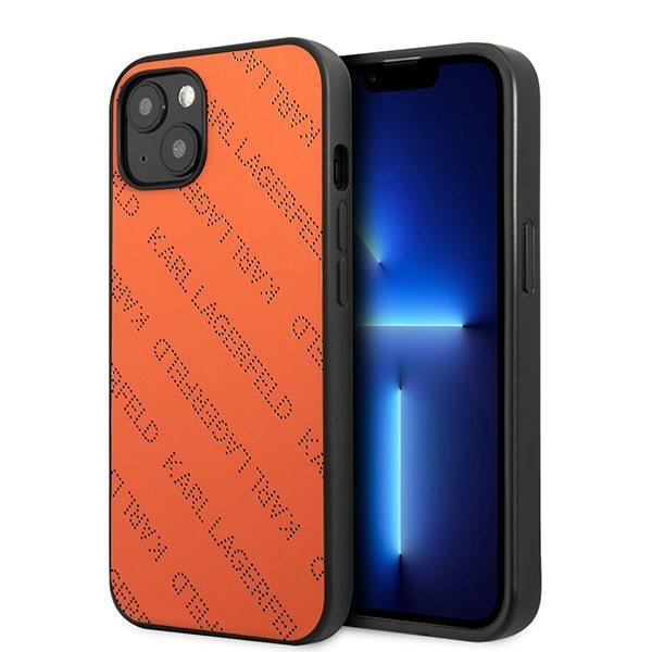 Capa Karl Lagerfeld Perforada Allover para iPhone 13 mini - laranja