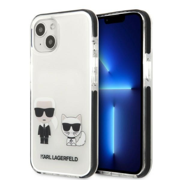 Capa Karl Lagerfeld Karl&Choupette para iPhone 13 mini - branca