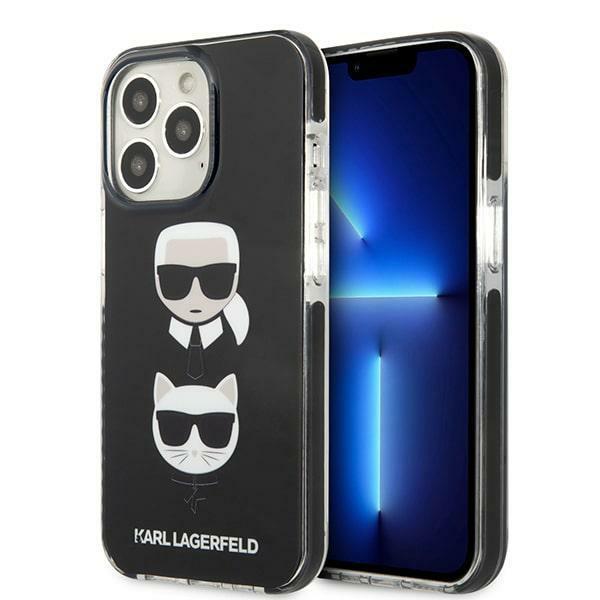 Etui Karl Lagerfeld Karl&Choupette Head para iPhone 13 Pro Max - preto