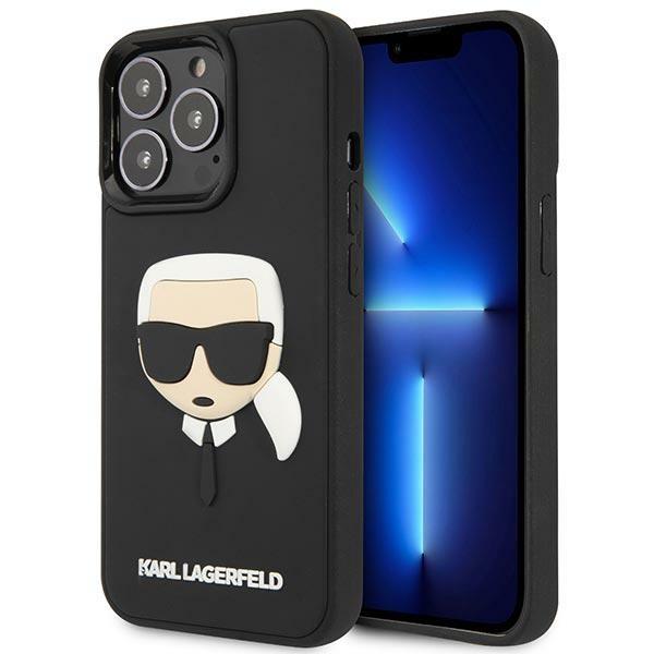 Etui Karl Lagerfeld 3D Rubber Karl's Head para iPhone 14 Pro - preto