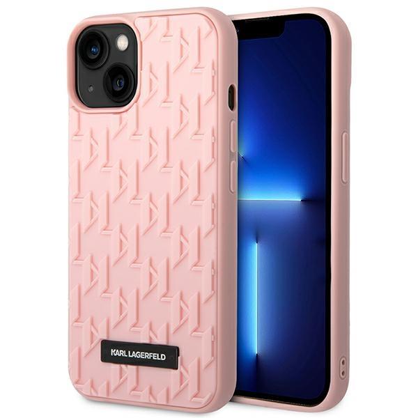 Etui Karl Lagerfeld 3D Monogram para iPhone 14 Plus - rosa