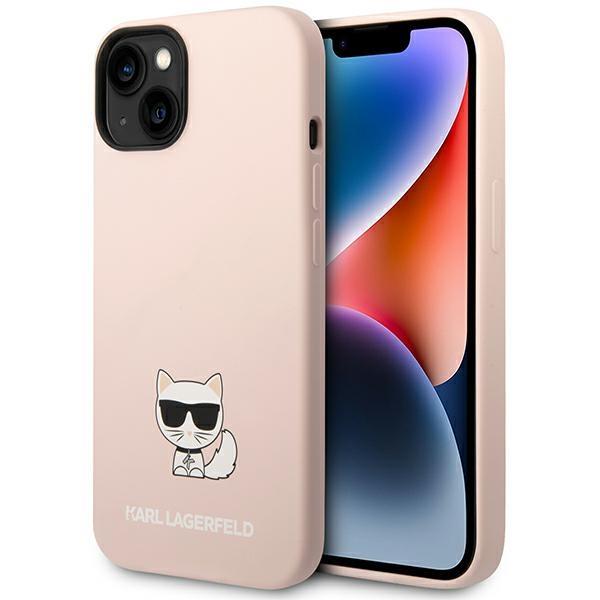 Capa Karl Lagerfeld Silicone Choupette Body para iPhone 14 Plus - rosa claro