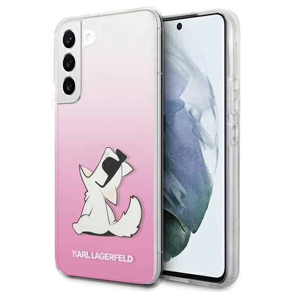 Capa Karl Lagerfeld Choupette Eat para Samsung Galaxy S22+ - rosa