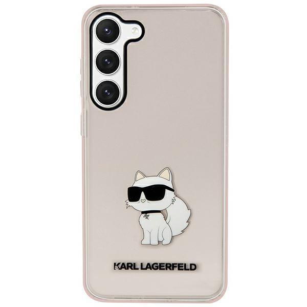 Capa Karl Lagerfeld Ikonik Choupette para Samsung Galaxy S23+ - rosa