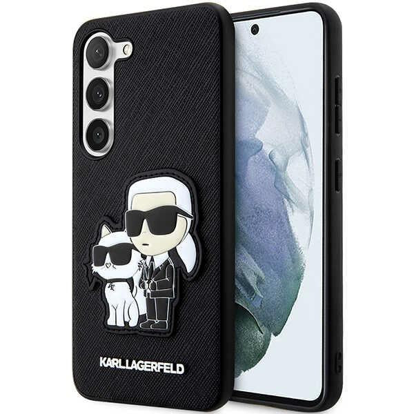 Estojo Karl Lagerfeld Saffiano Karl & Choupette para Samsung Galaxy S23+ - preto