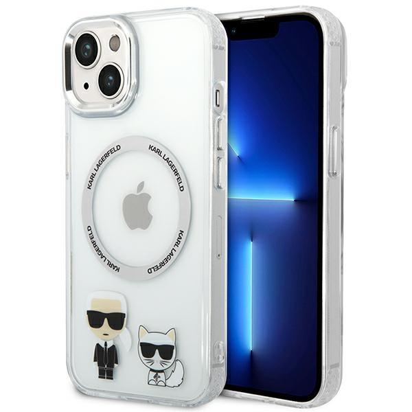 Capa Karl Lagerfeld Karl&Choupette Aluminium MagSafe para iPhone 14 Plus - transparente