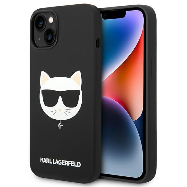 Capa Karl Lagerfeld Silicone Choupette Head MagSafe para iPhone 14 Plus - preta